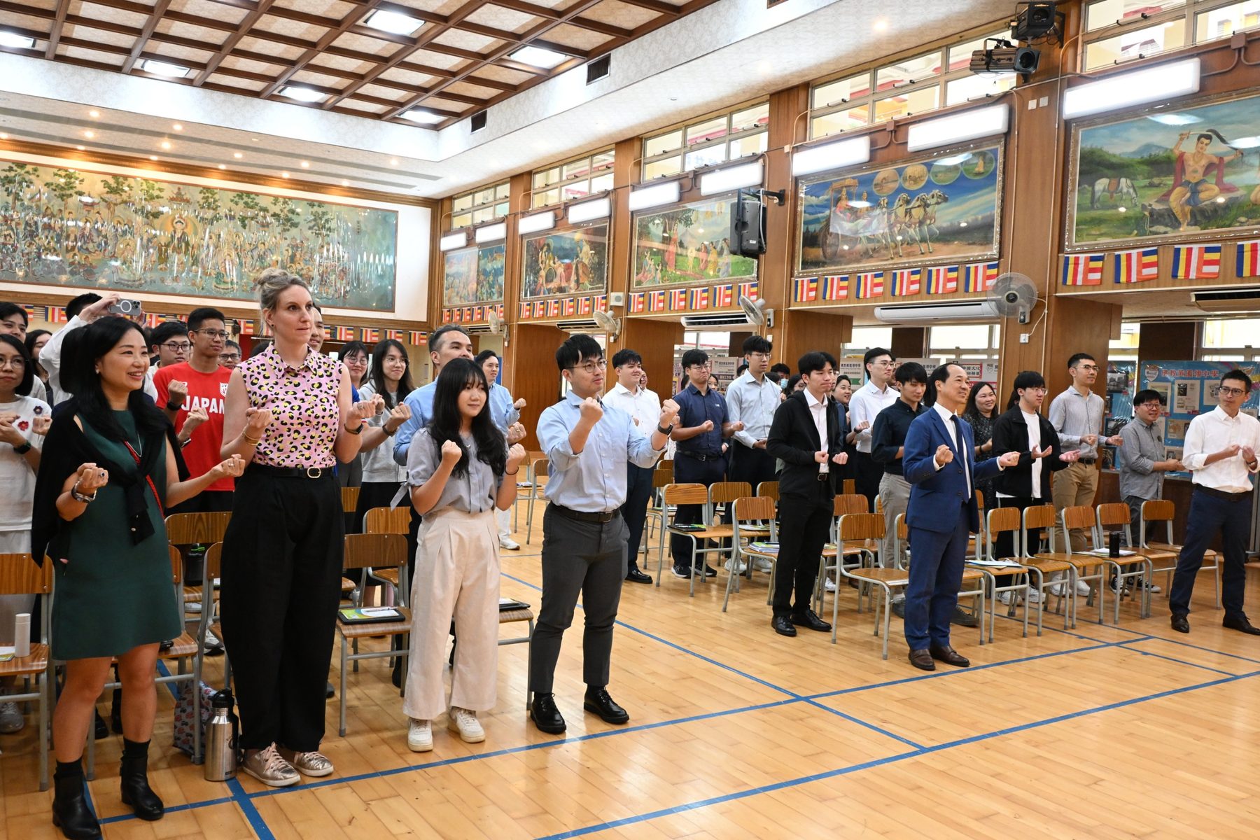 Participants gathered after a group session