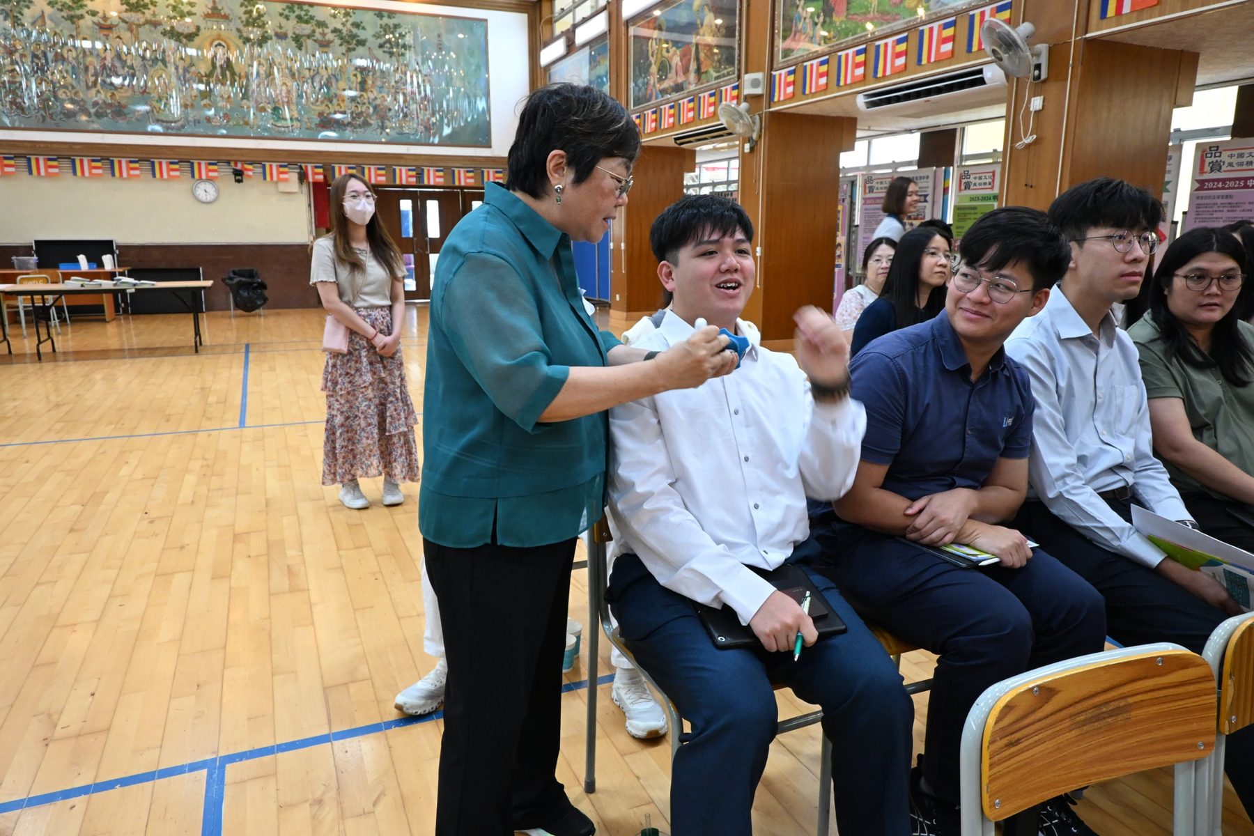 Participants taking part in a small-group activity